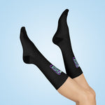 Gotham City Legends Cushioned Crew Socks - Black/Purple/Teal