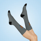 Gotham City Legends Cushioned Crew Socks - Charcoal/Orange/Blue