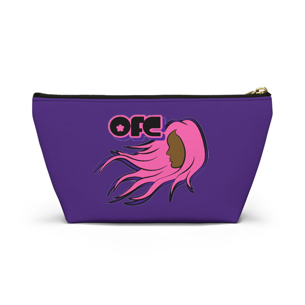 On Fleek Cosmetics Accessory Pouch w T-bottom - Purple/Pink