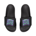 Gotham City Legends Men's PU Slide Sandals-Black/Teal/Purple