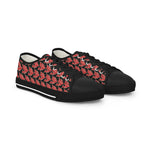 Alota Note$ Garmentry >$ Icon Pattern Men's Low Top Sneakers - DGMGR Black