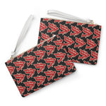 Alota Note$ Garmentry ‘>$’ Icon Pattern Clutch Bag - DGMGR Black