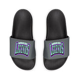 Gotham City Legends Men's PU Slide Sandals-Charcoal/Teal/Purple