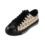 Alota Note$ Garmentry ‘>$’ Icon Pattern Women's Low Top Sneakers - DGMGR Oatmeal