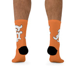 Alota Note$ Garmentry Monogram DTG Socks-Tangerine