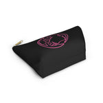 On Fleek Cosmetics Accessory Pouch w T-bottom - Black/Pink