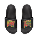 Gotham City Legends Men's PU Slide Sandals-Black/Tomato/Pine/Goldenrod Lime