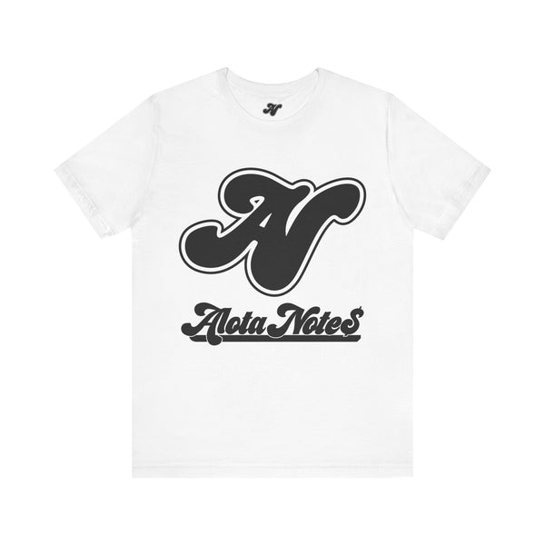 Alota Note$ Garmentry Lettermark-Wordmark Unisex Jersey Short Sleeve Tee