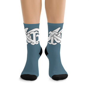 Alota Note$ Garmentry Monogram DTG Socks-Deep Teal