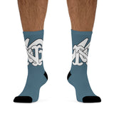 Alota Note$ Garmentry Monogram DTG Socks-Deep Teal