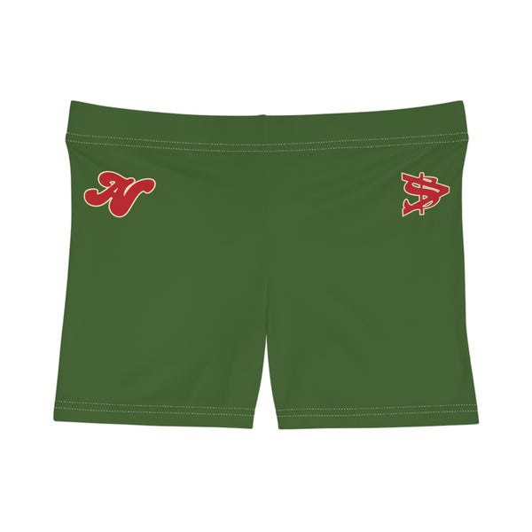 Alota Note$ Garmentry Women's Boy Shorts (AOP) - DGMGR Forest