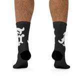 Alota Note$ Garmentry Monogram DTG Socks-Black