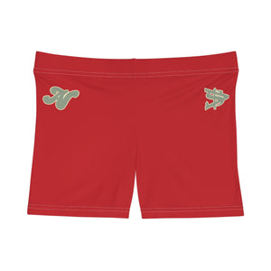 Alota Note$ Garmentry Women's Boy Shorts (AOP) -DGMGR Red