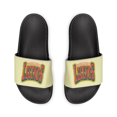 Gotham City Legends Men's PU Slide Sandals-Wheat/Tomato/Pine/Goldenrod Lime