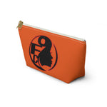 On Fleek Cosmetics Accessory Pouch w T-bottom - Orange/Orange