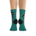 Alota Note$ Garmentry Monogram(Blk) DTG Socks-Jade