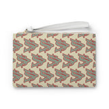 Alota Note$ Garmentry ‘>$’ Icon Pattern Clutch Bag - Oatmeal