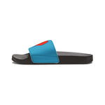 On Fleek Cosmetics Women's PU Slide Sandals-turquoise/orange