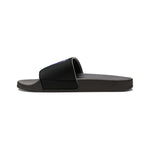 Gotham City Legends Men's PU Slide Sandals-Black/Teal/Purple