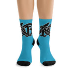 Alota Note$ Garmentry Monogram(Blk) DTG Socks-Hawaiian