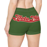 Alota Note$ Garmentry Women's Boy Shorts (AOP) - DGMGR Forest