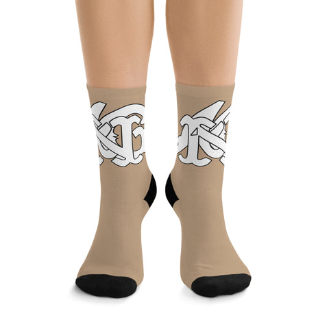 Alota Note$ Garmentry Monogram DTG Socks-Tan