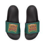 Gotham City Legends Men's PU Slide Sandals-Pine/Tomato/Goldenrod Lime/Black