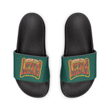 Gotham City Legends Men's PU Slide Sandals-Pine/Tomato/Goldenrod Lime/Black