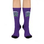 Gotham City Legends Cushioned Crew Socks - Purple/Purple/Teal