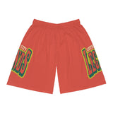 Gotham City Legends Basketball Shorts (AOP)-Tomato/Pine/Goldenrod Lime