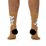 Alota Note$ Garmentry Monogram DTG Socks-Toast