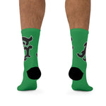 Alota Note$ Garmentry Monogram(Blk) DTG Socks-Kelly Green