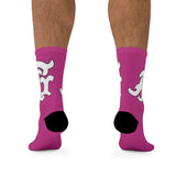 Alota Note$ Garmentry Monogram DTG Socks-Fushia