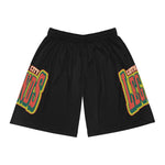 Gotham City Legends Basketball Shorts (AOP)-Black/Tomato/Goldenrod Lime/Pine