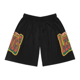 Gotham City Legends Basketball Shorts (AOP)-Black/Tomato/Goldenrod Lime/Pine