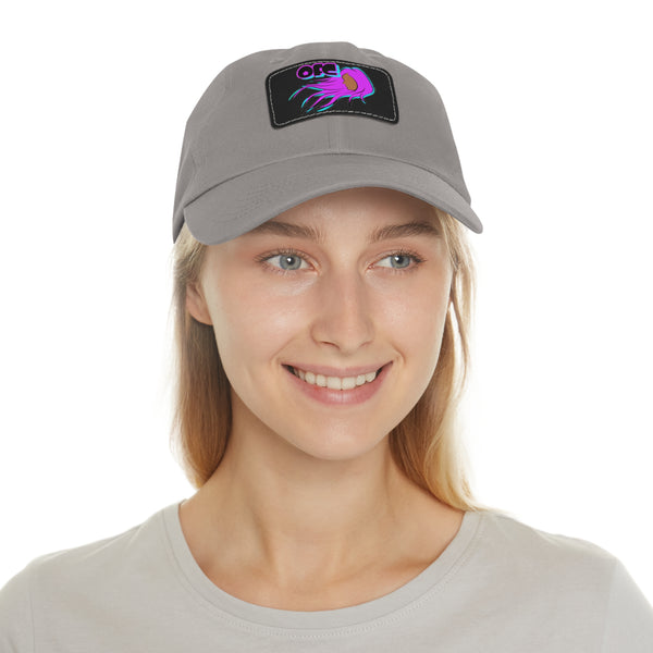 On Fleek Clothing 'WindyHair' Logo Dad Hat with Leather Patch