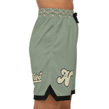 Alota Note$ Garmentry Basketball Rib Shorts (AOP) - DGMGR mint