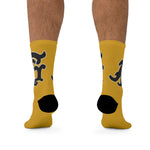 Alota Note$ Garmentry Monogram(Blk) DTG Socks-Pineapple