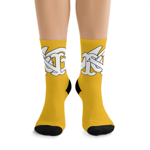 Alota Note$ Garmentry Monogram DTG Socks-Yellow