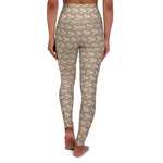 Alota Note$ Garmentry ‘>$’ Icon Pattern High Waisted Yoga Leggings (AOP) - DGMGR Seamoss