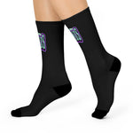 Gotham City Legends Cushioned Crew Socks - Black/Purple/Teal