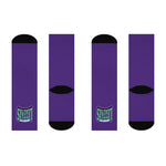 Gotham City Legends Cushioned Crew Socks - Purple/Purple/Teal