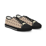 Alota Note$ Garmentry >$ Icon Pattern Men's Low Top Sneakers - DGMGR Oatmeal