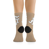 Alota Note$ Garmentry Monogram DTG Socks-Tan