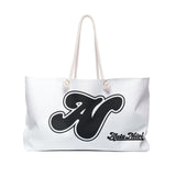 Alota Note$ Garmentry Lettermark Weekender Bag-White