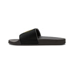 On Fleek Cosmetics Women's PU Slide Sandals-black/yellow