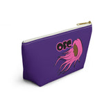 On Fleek Cosmetics Accessory Pouch w T-bottom - Purple/Pink