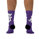 Alota Note$ Garmentry Monogram DTG Socks-Purple