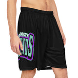 Gotham City Legends Basketball Shorts (AOP)-Black/Teal/Purple