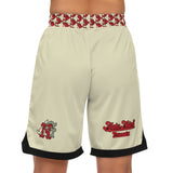 Alota Note$ Garmentry Basketball Rib Shorts (AOP) - DGMGR Tan